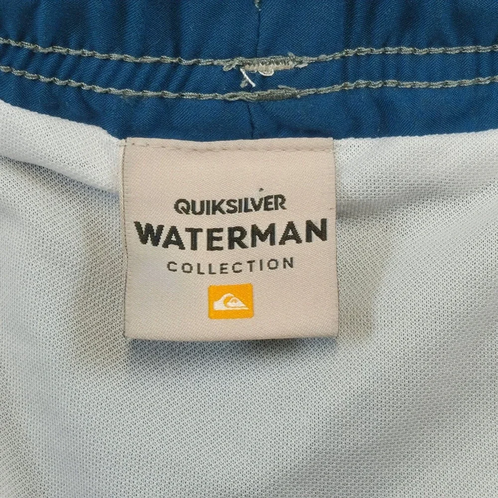 Quiksilver Waterman Collection Mens Sage Green Cargo Board Shorts Swim Trunks L